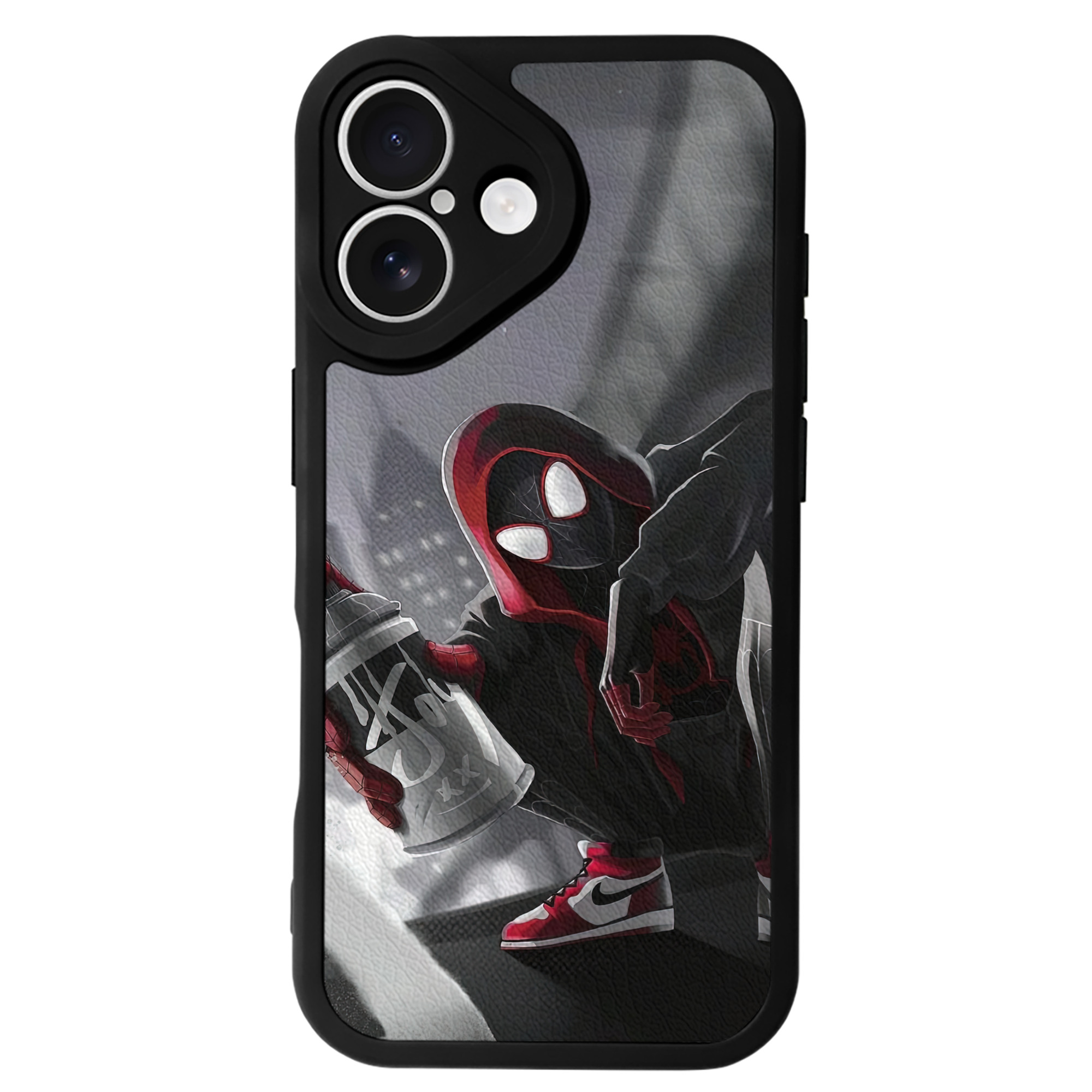 Spider Man スパイダーマン 【iPhone 16シリーズ対応】シリコンスマホケース（レザー調） 材質：シリコン
